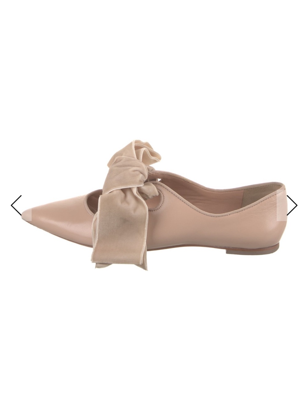 Tory Burch Blush Pointed-Toe Flat with Bow